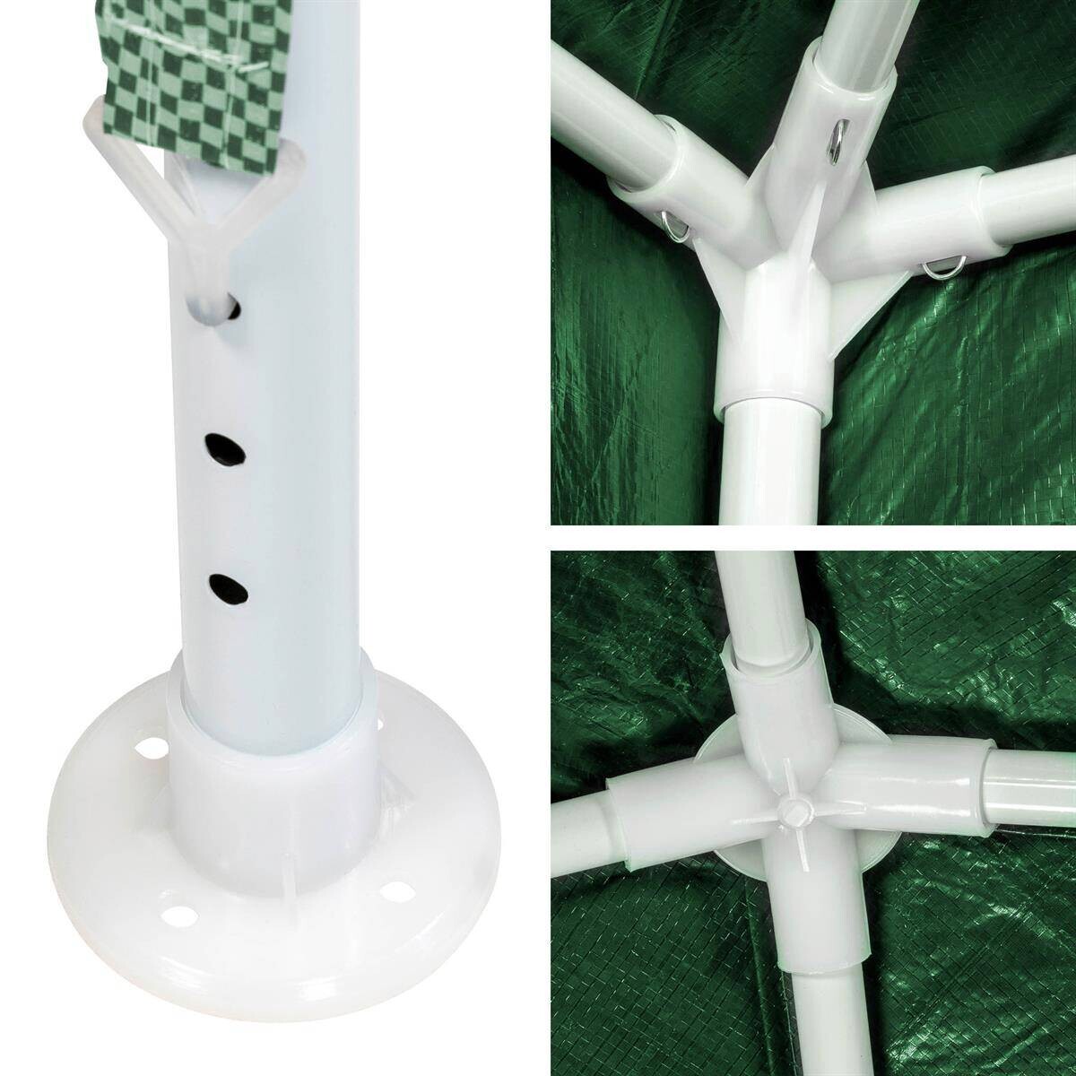 VCM Pavillon grün Polyester-Mischgewebe B/H/L: ca. 300x187x300 cm