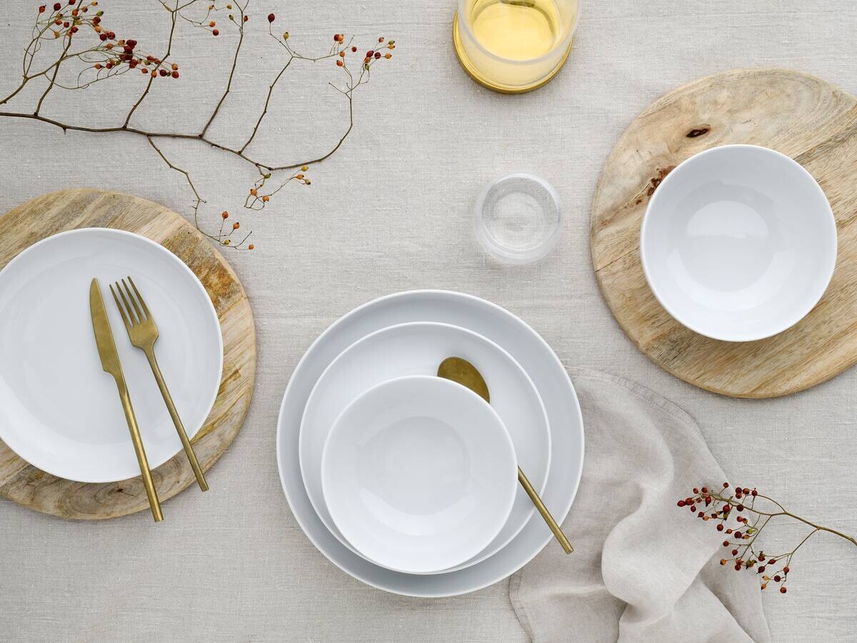 CreaTable Teller-Set Allround Weiss weiß Porzellan