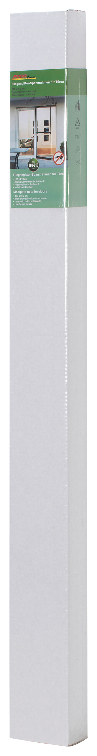 Fliegengitter anthrazit B/L: ca. 100x210 cm