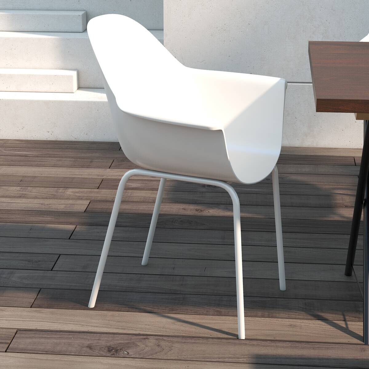 Outsunny Bistro-Set grau Stahl B/H/L: ca. 55x84x59 cm