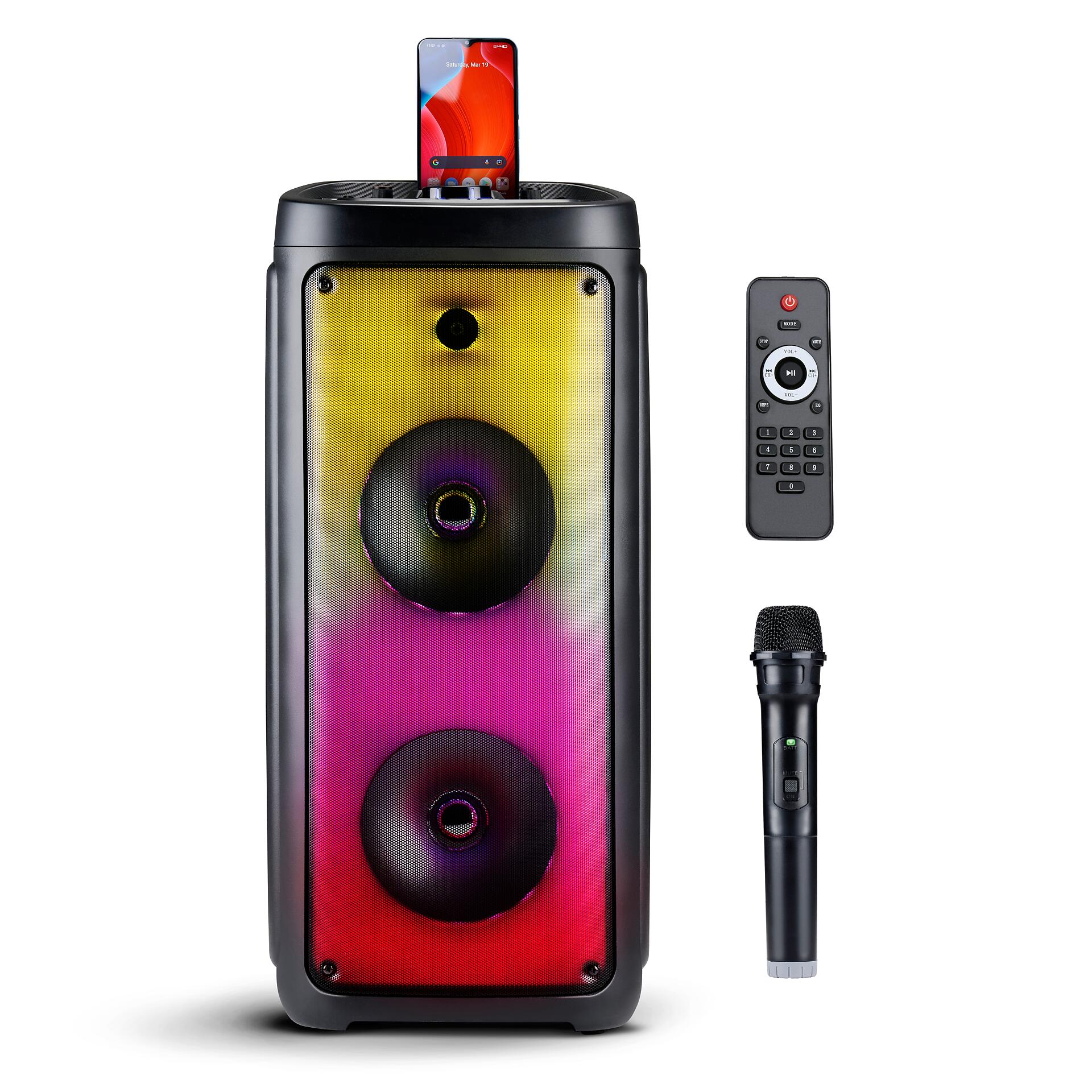 Lautsprecher 871125225651 schwarz B/H/T: ca. 30x67x29 cm