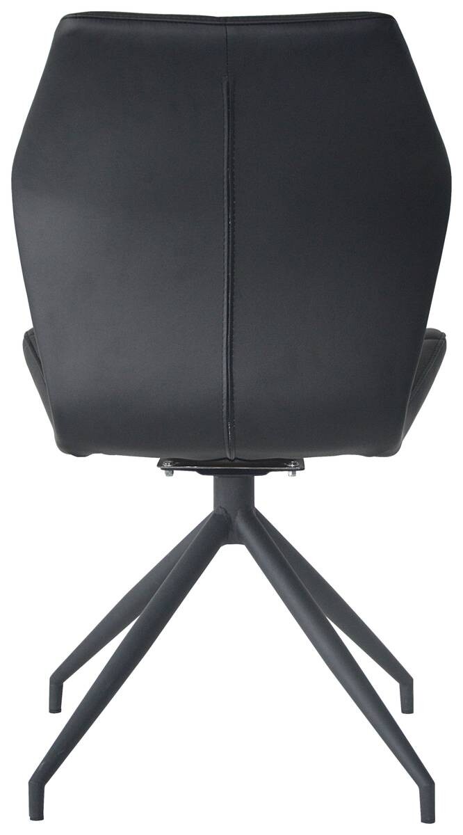 Stuhl IMKE 2er-Set schwarz schwarz Kunstleder Metall B/H/T: ca. 52x90,5x62 cm