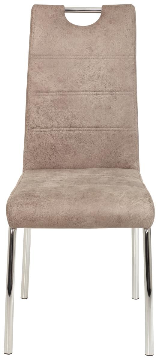 Stuhl Susi 2er Set beige Vintage Microfaser B/H/T: ca. 44x98x61 cm