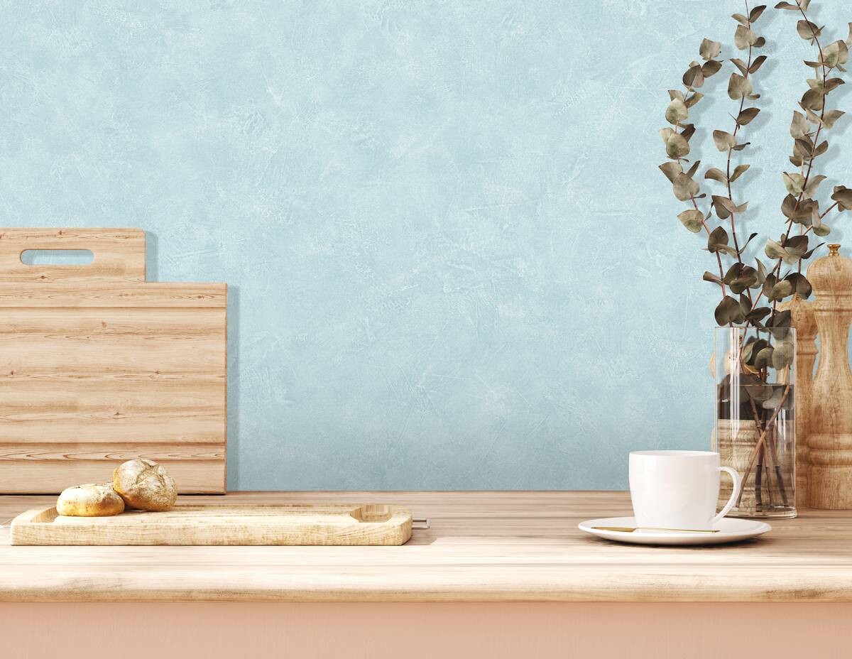 UGEPA Vinyltapete Struktur hellblau B/L: ca. 53x1005 cm