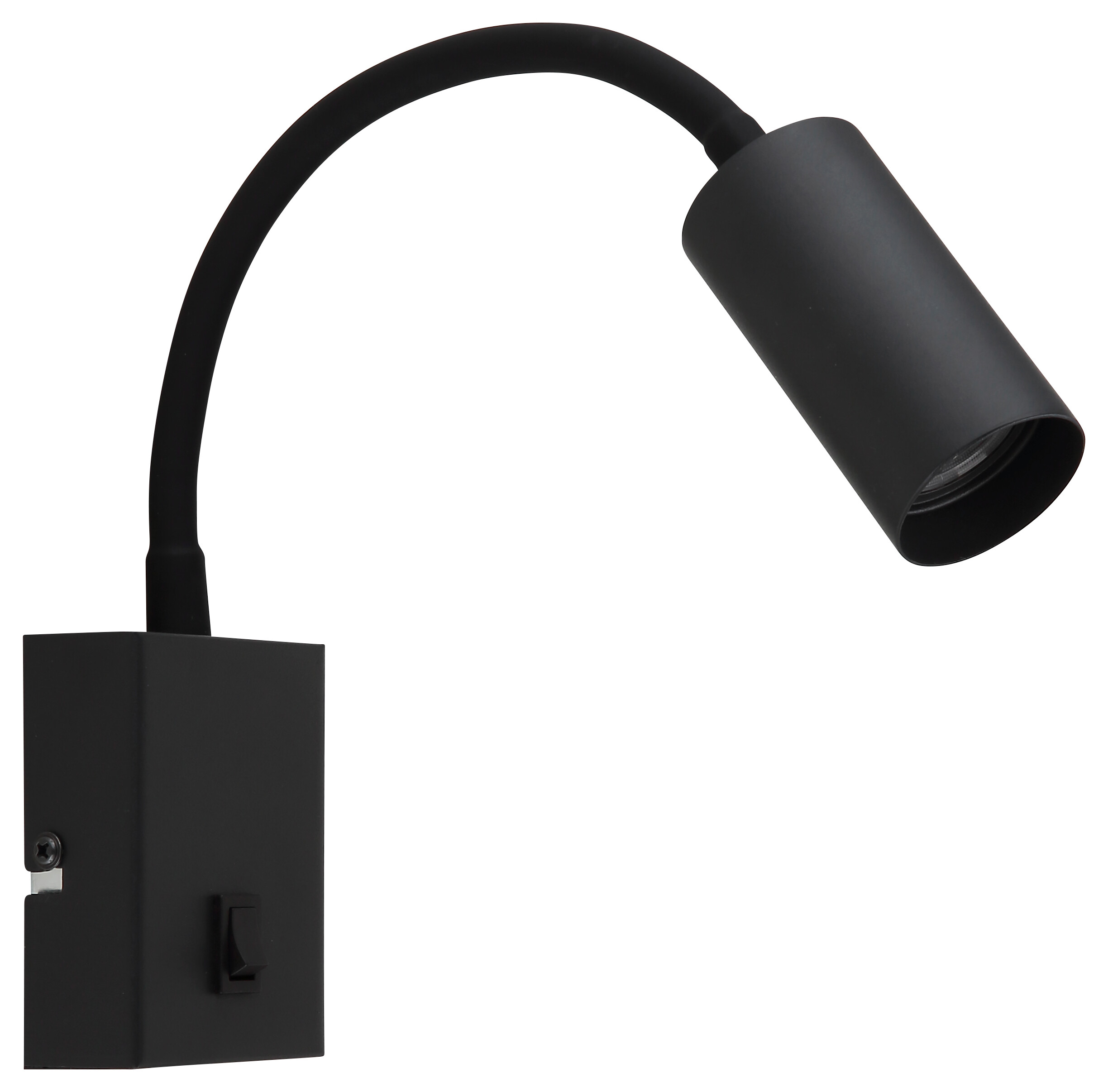 GLOBO Wandleuchte schwarz Chrom Kunststoff Metall Aluminium B/H/L: ca. 8,5x20,5x9 cm