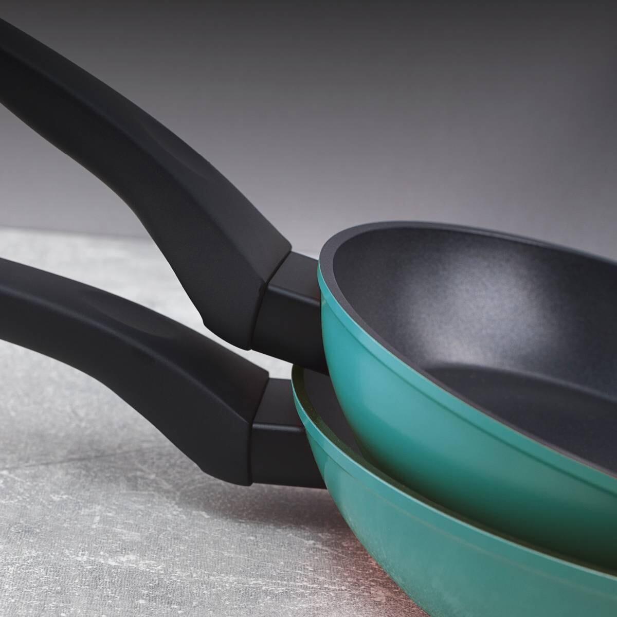 BERGNER Pfannenset Classique grün Aluminium 2 tlg.