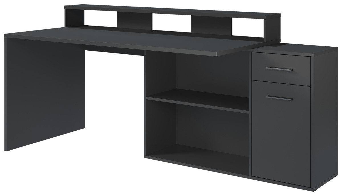 Schreibtisch Gamer anthrazit matt B/H/T: ca. 160x92x115 cm