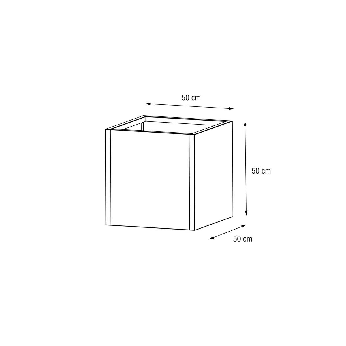Herstera Garden Pflanzkasten anthrazit Stahl B/H/L: ca. 50x50x50 cm