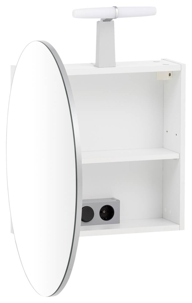 Spiegelschrank Bjarne weiß matt B/H/T: ca. 65x68,3x15,7 cm