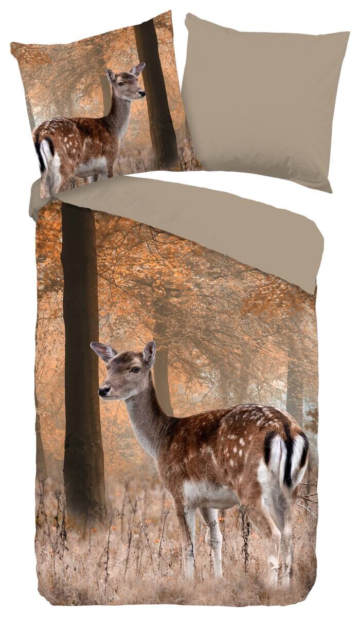 Baumwoll Bettwäsche Gavin braun Baumwolle B/L: ca. 155x220 cm