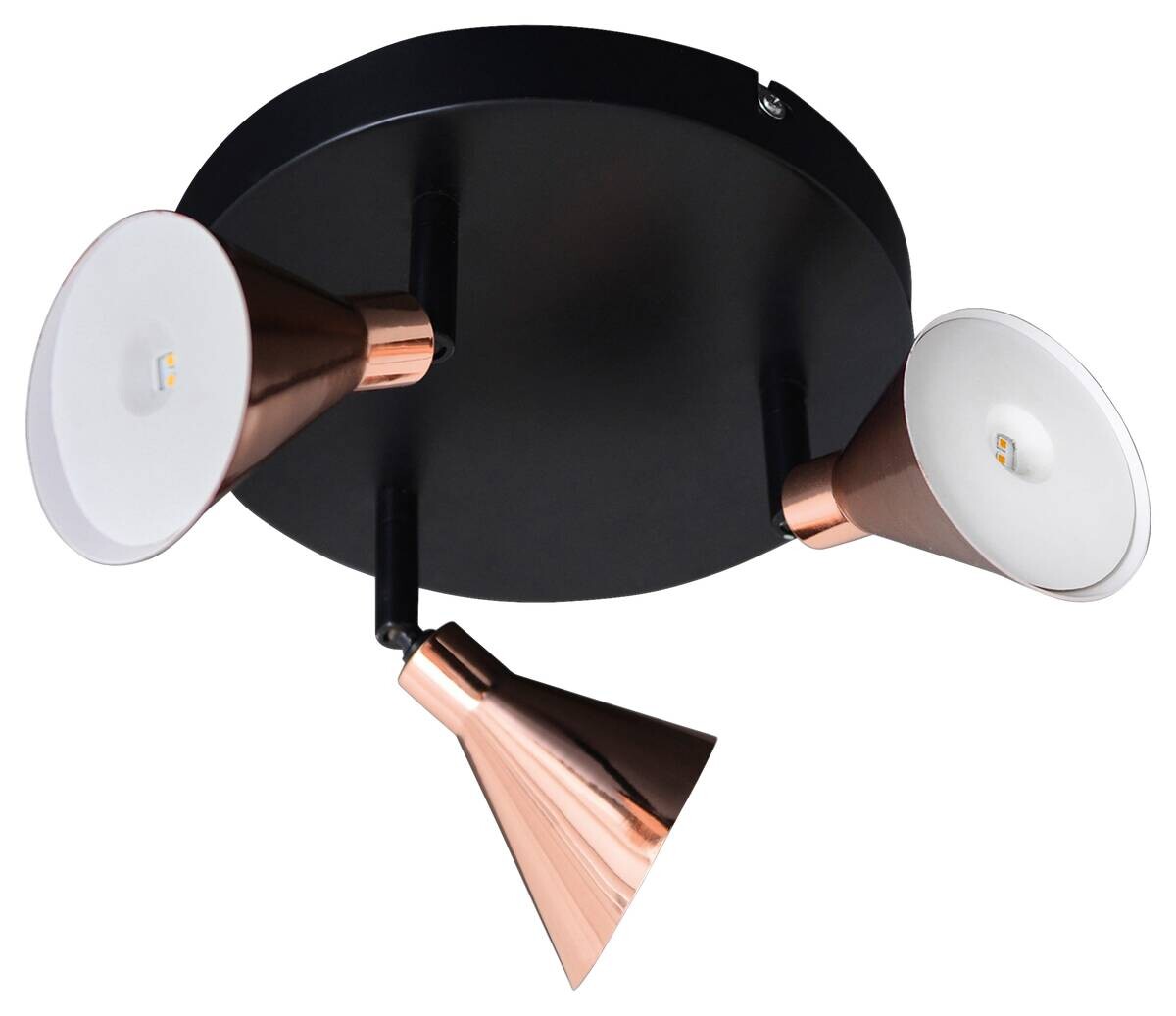 Näve Leuchten Spotleuchte 1208847 Kupfer Metall B/H/T: ca. 38x20,3x38 cm 3 Brennstellen