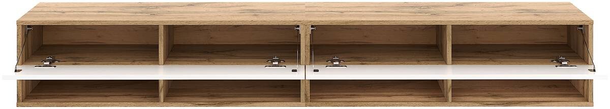 TV-Lowboard TV LOWBOARD DERBY 200 Eiche Wotan Nachbildung weiß glänzend B/H/T: ca. 200x32,5x31,5 cm