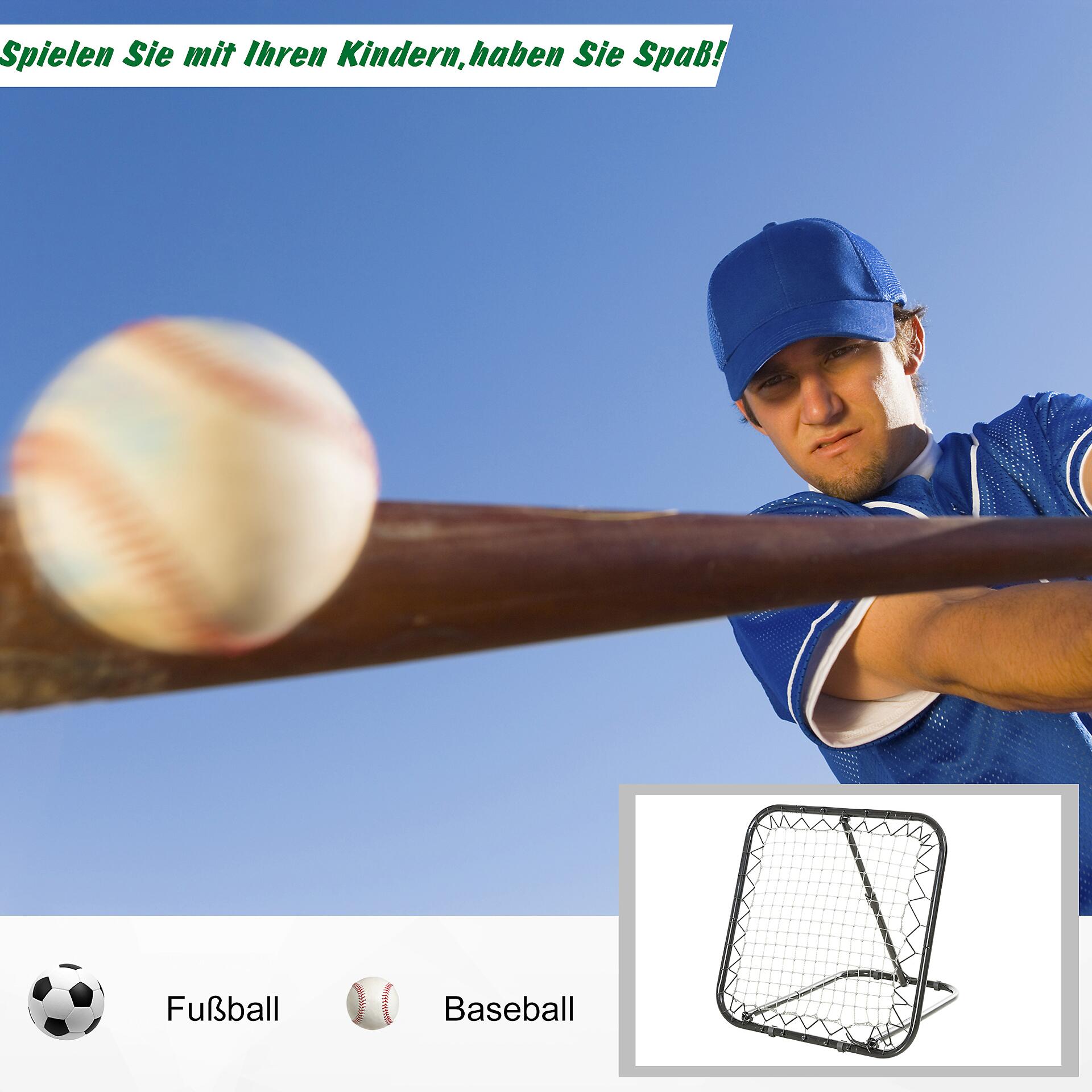 HOMCOM Rebounder schwarz B/H/T: ca. 84x84x11 cm