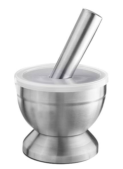 Westmark Mörser mit Deckel silber Edelstahl D: ca. 10 cm