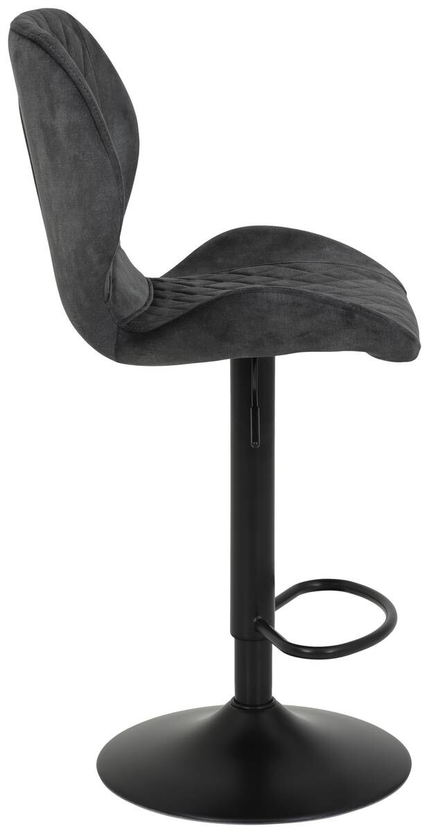 Barhocker Laila 2er Set anthrazit Vintage Microfaser B/H/T: ca. 42x117x51 cm