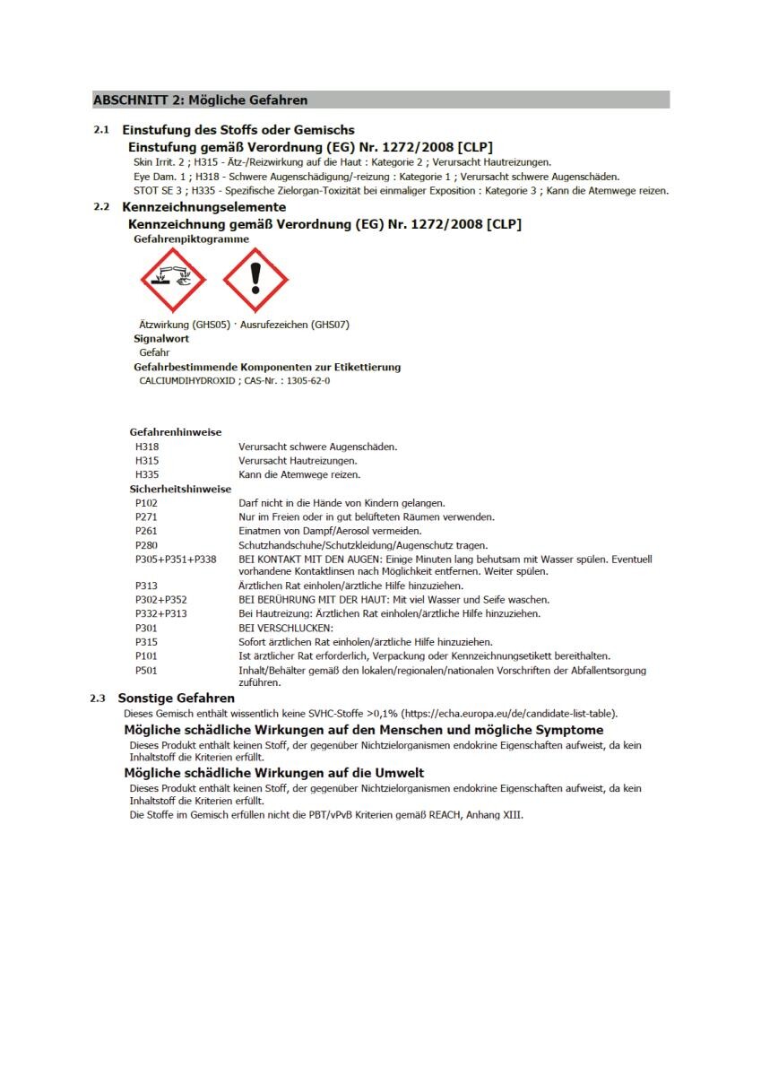 Baufan Streichkalk weiß ca. 10 l