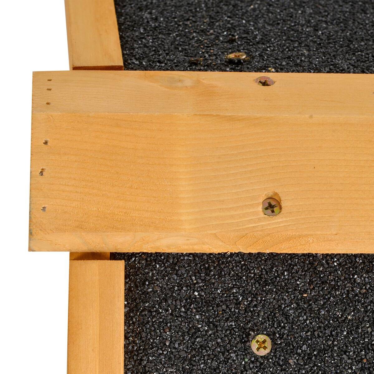 PawHut Stall dunkelgrau Holz B/H/L: ca. 63x122x92 cm