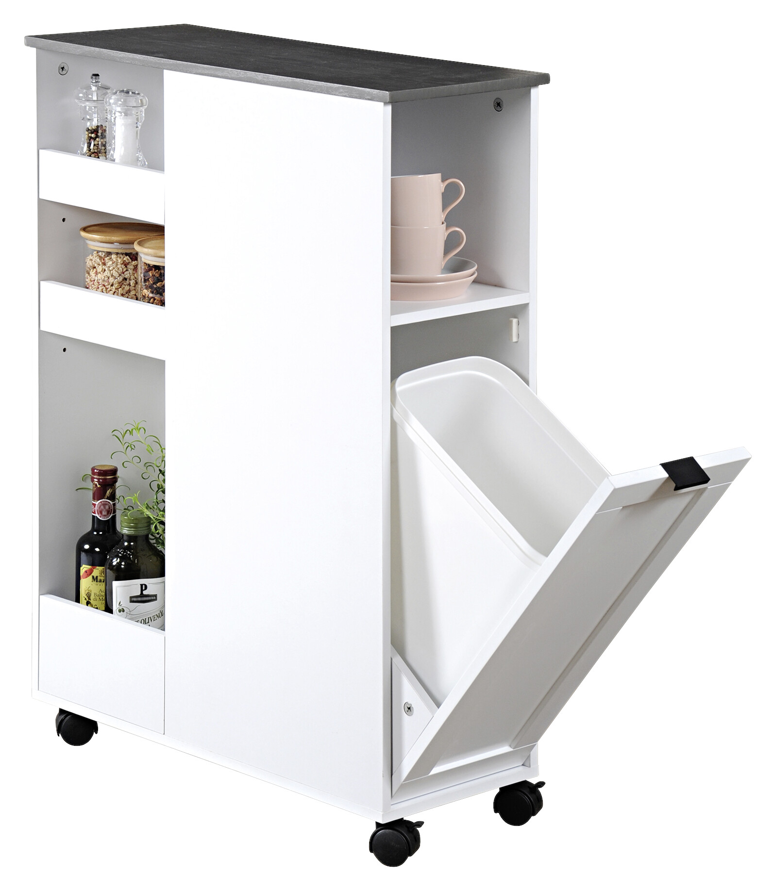 Kesper Nischenregal weiß Spanplatte B/H/L: ca. 25x86x60 cm Kesper Nischenregal weiß Spanplatte B/H/L: ca. 25x86x60 cm