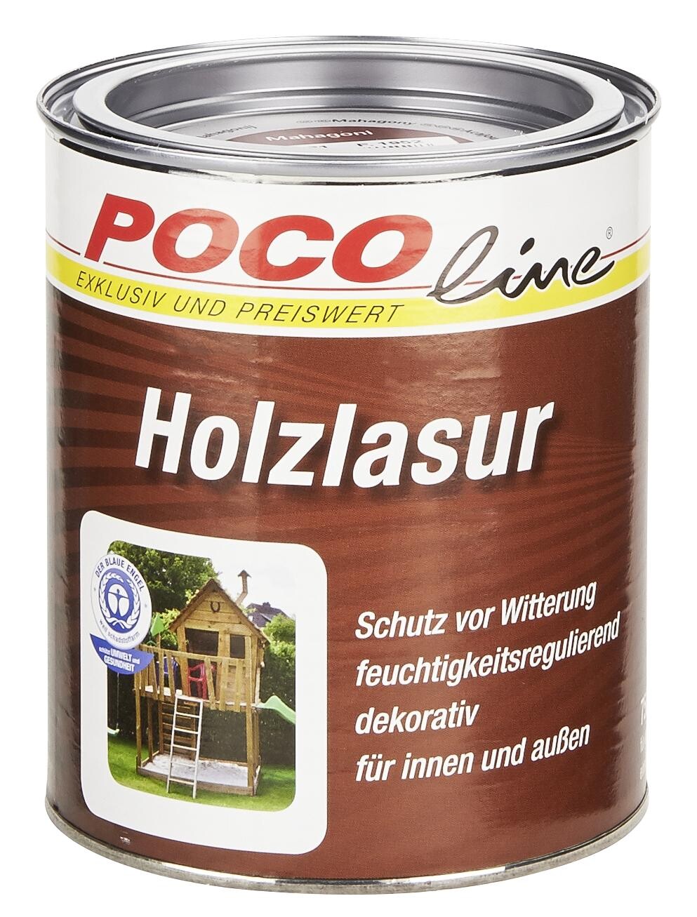 POCOline Acryl Holzlasur mahagoni ca. 0,75 l