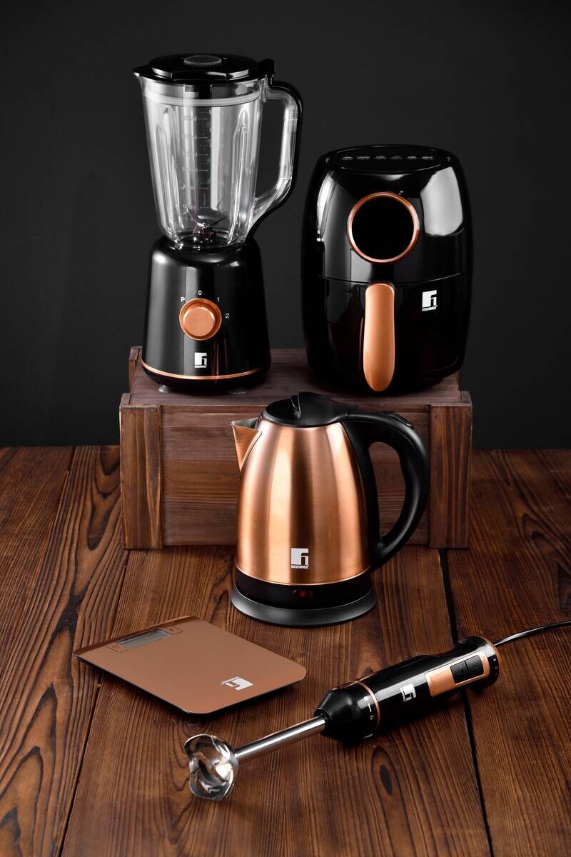 BERGNER Stabmixer schwarz Edelstahl B/H/L: ca. 8x22,5x13 cm