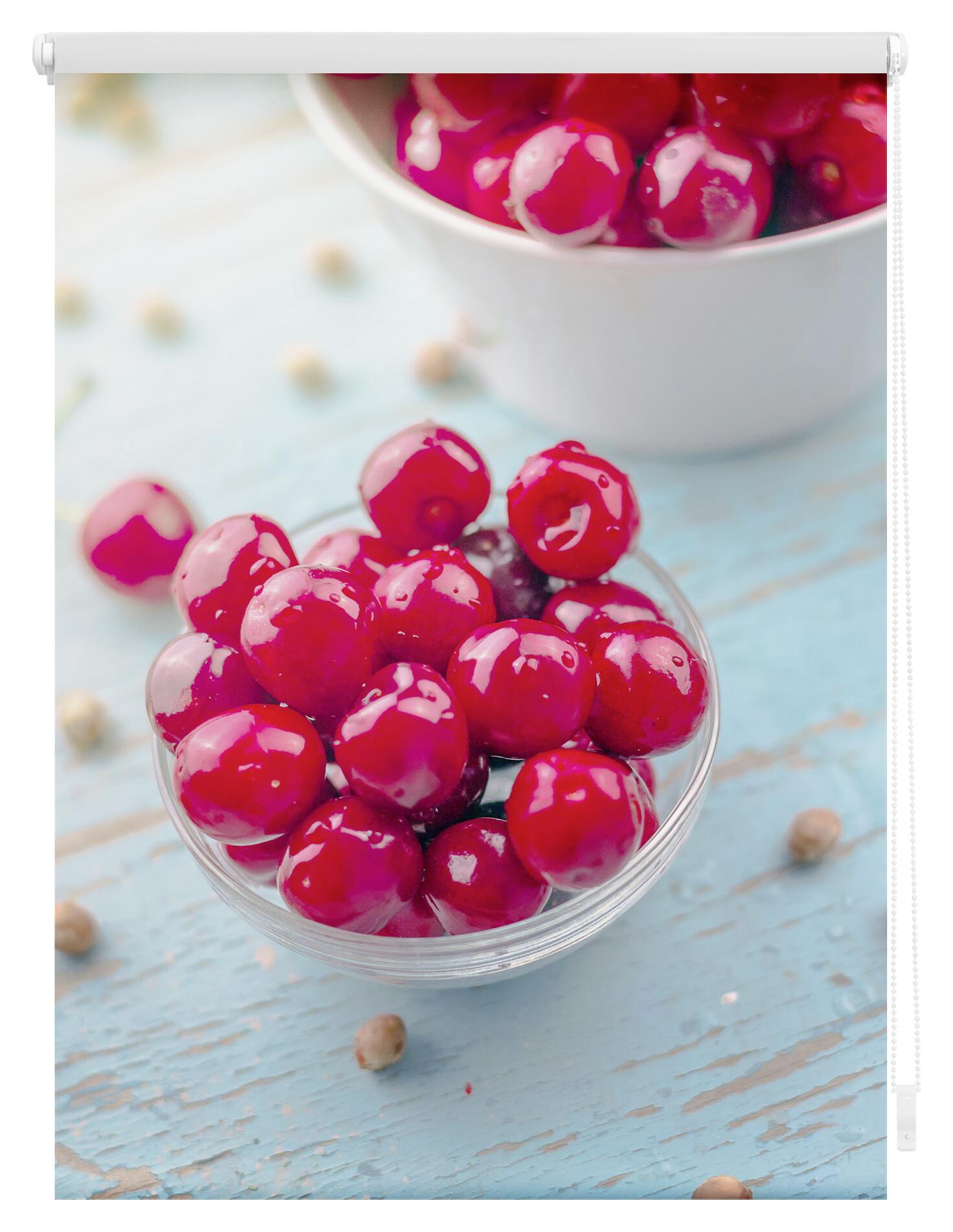 LICHTBLICK Verdunkelungsrollo Kirschen rot B/L: ca. 100x150 cm