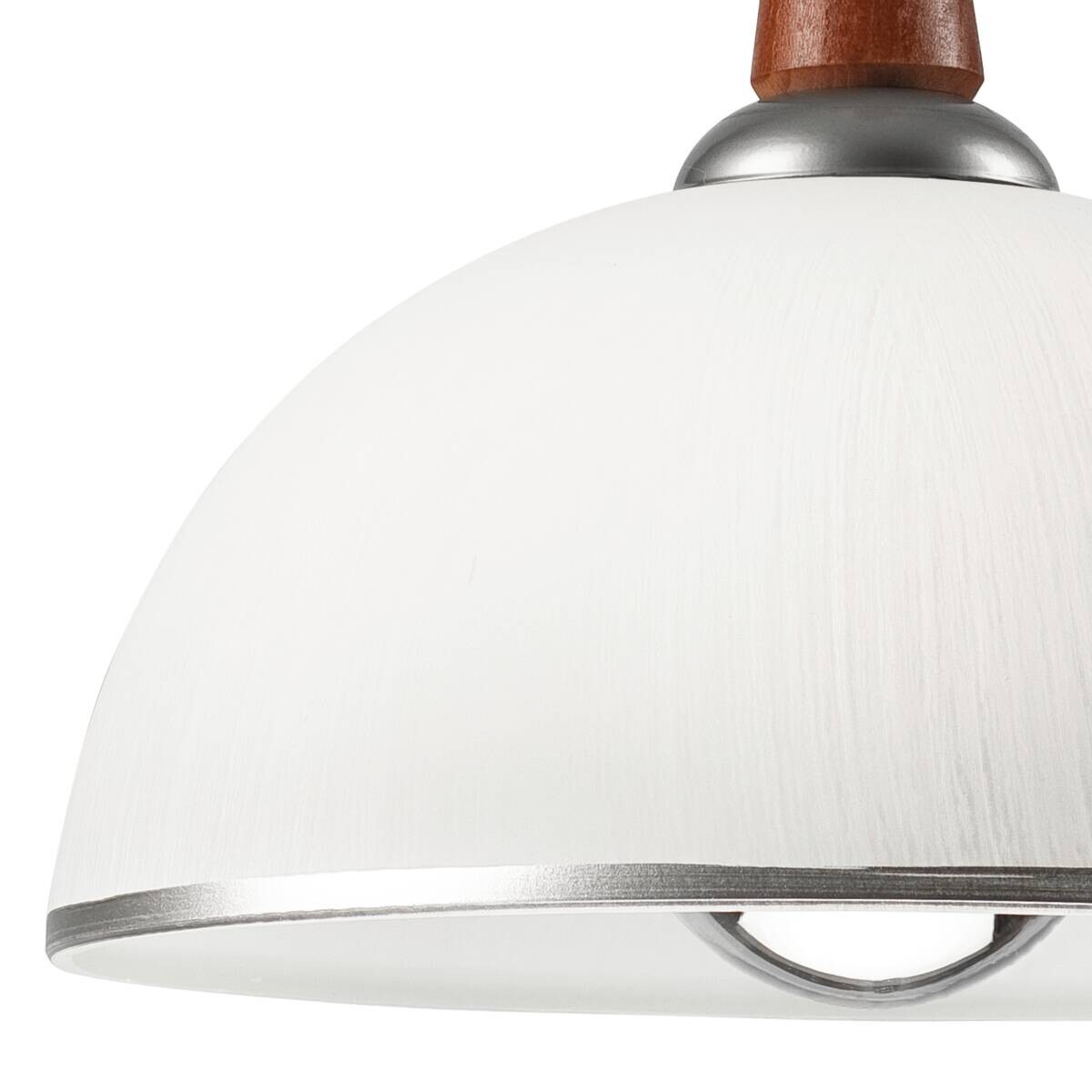 Lamkur Deckenleuchte silber Glas B/H/L: ca. 64x30x64 cm E27 1 Brennstellen