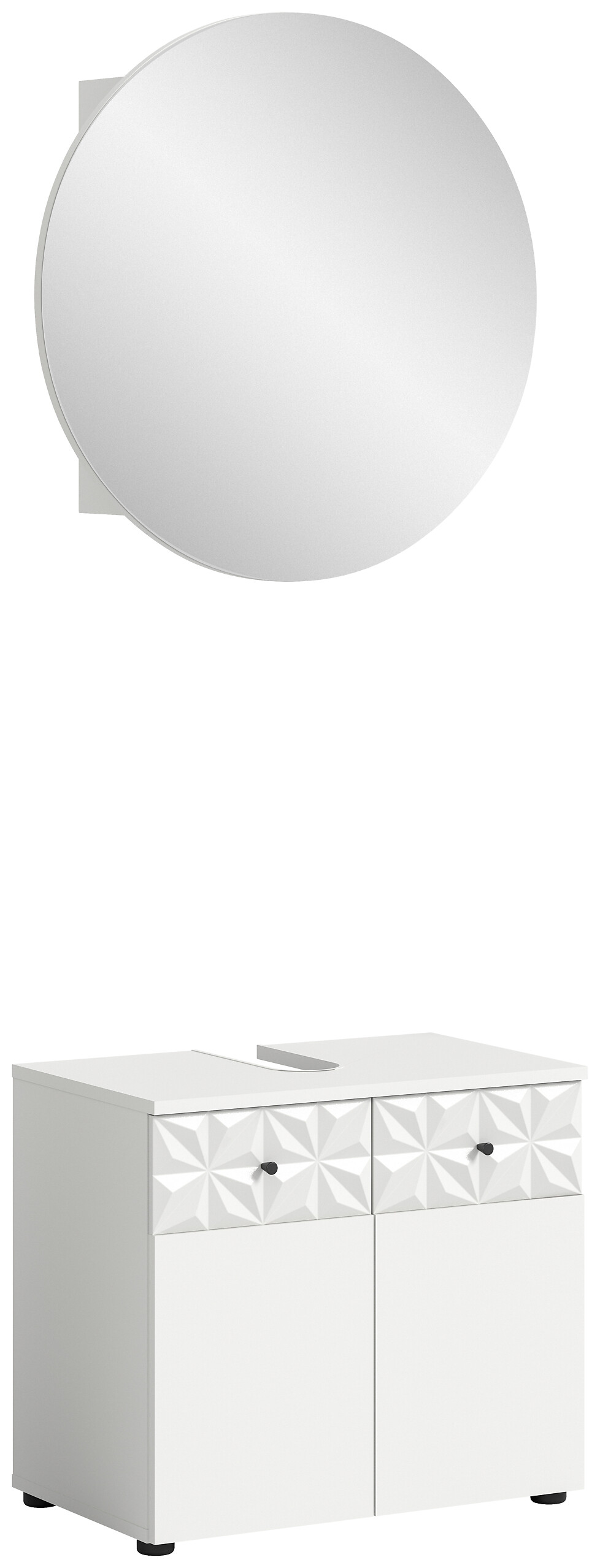 Badezimmer-Set Prisma weiß B/H/T: ca. 60x187x37 cm Badezimmer-Set Prisma weiß B/H/T: ca. 60x187x37 cm