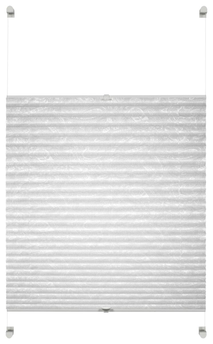 Boviva Spannplissee Paisley weiß B/L: ca. 40x130 cm