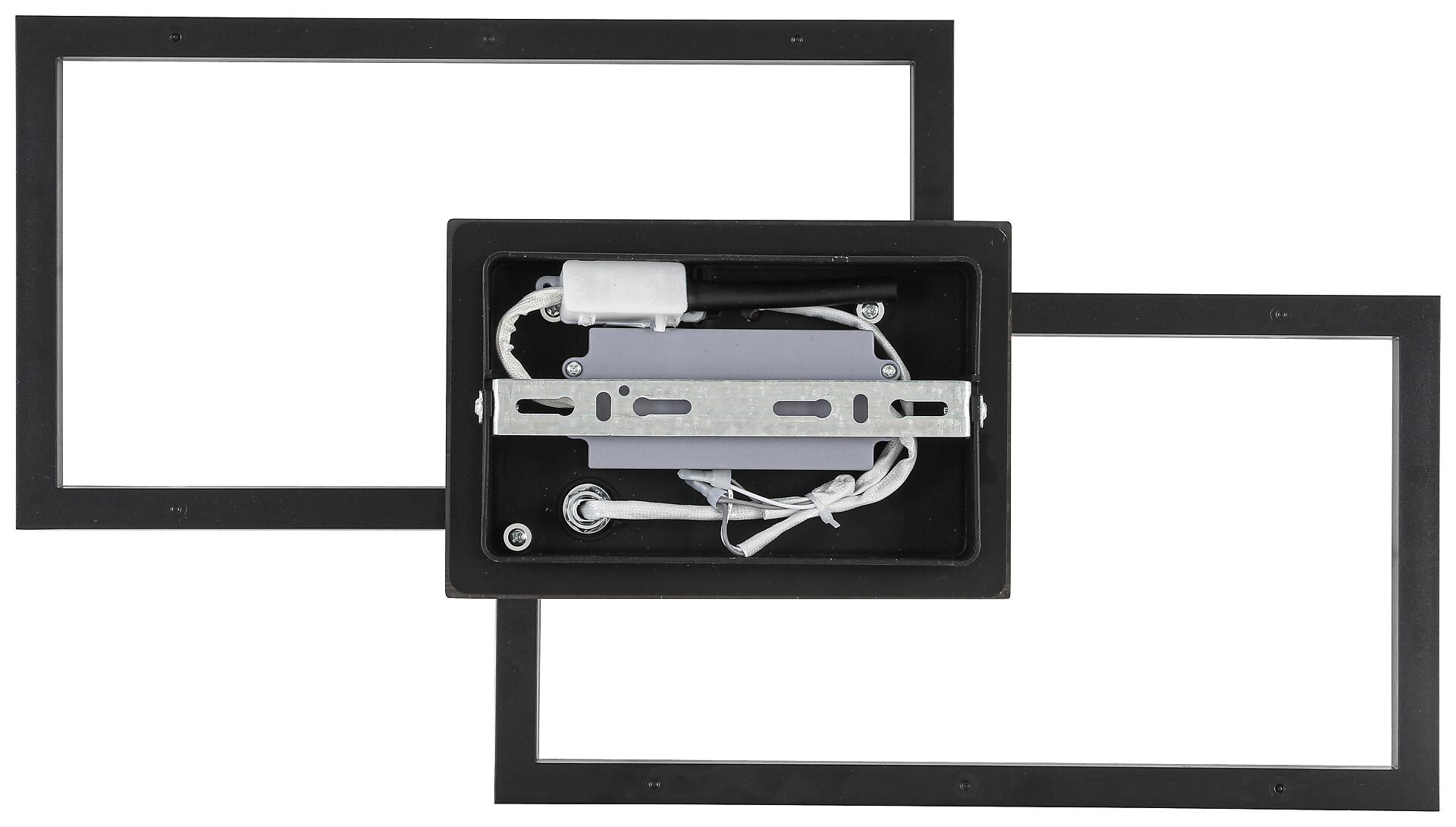 Nolo LED-Deckenleuchte Lenna schwarz Kunststoff B/H/L: ca. 50x6,5x29 cm