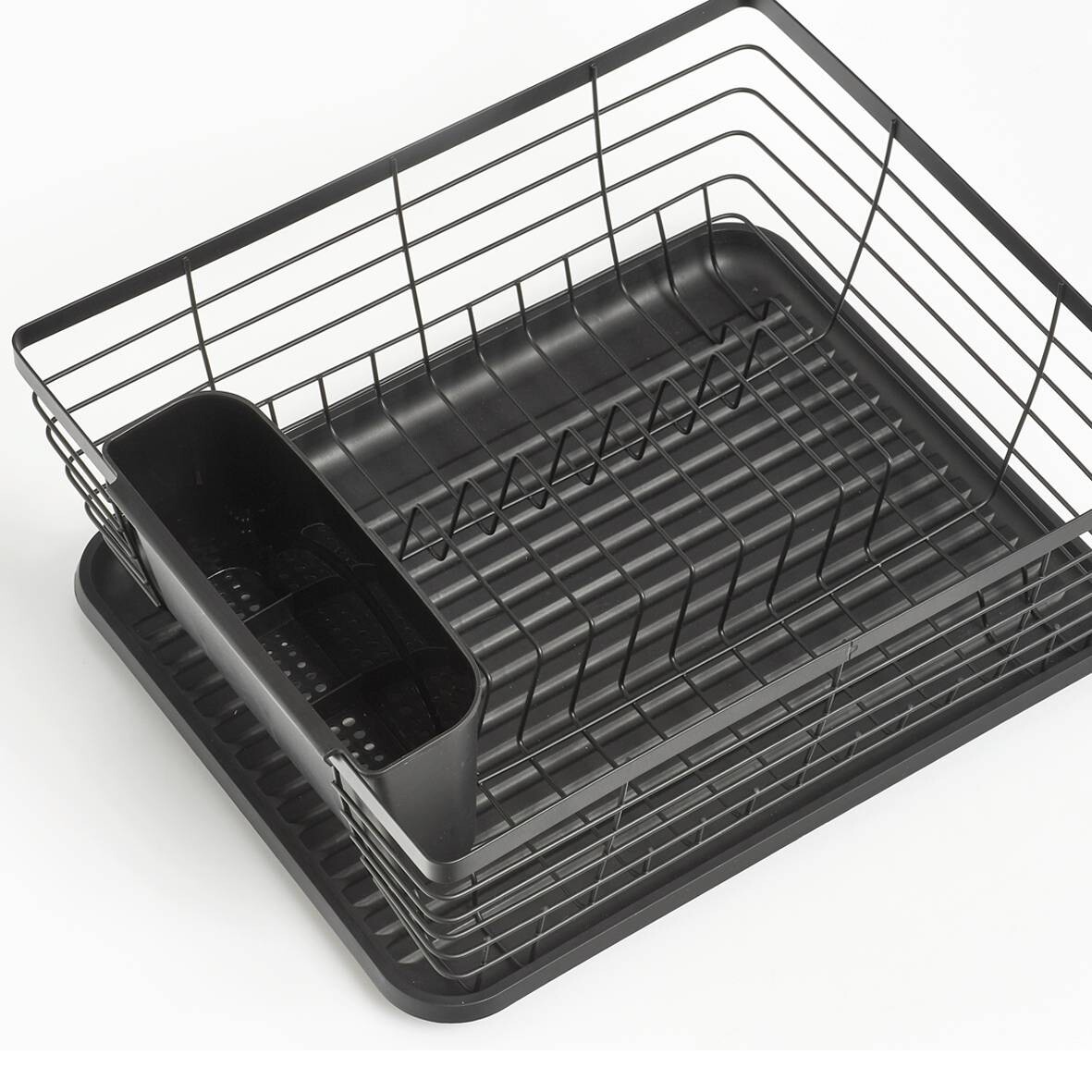 Zeller Geschirrabtropfständer schwarz Metall B/H/L: ca. 30,5x14,5x37 cm