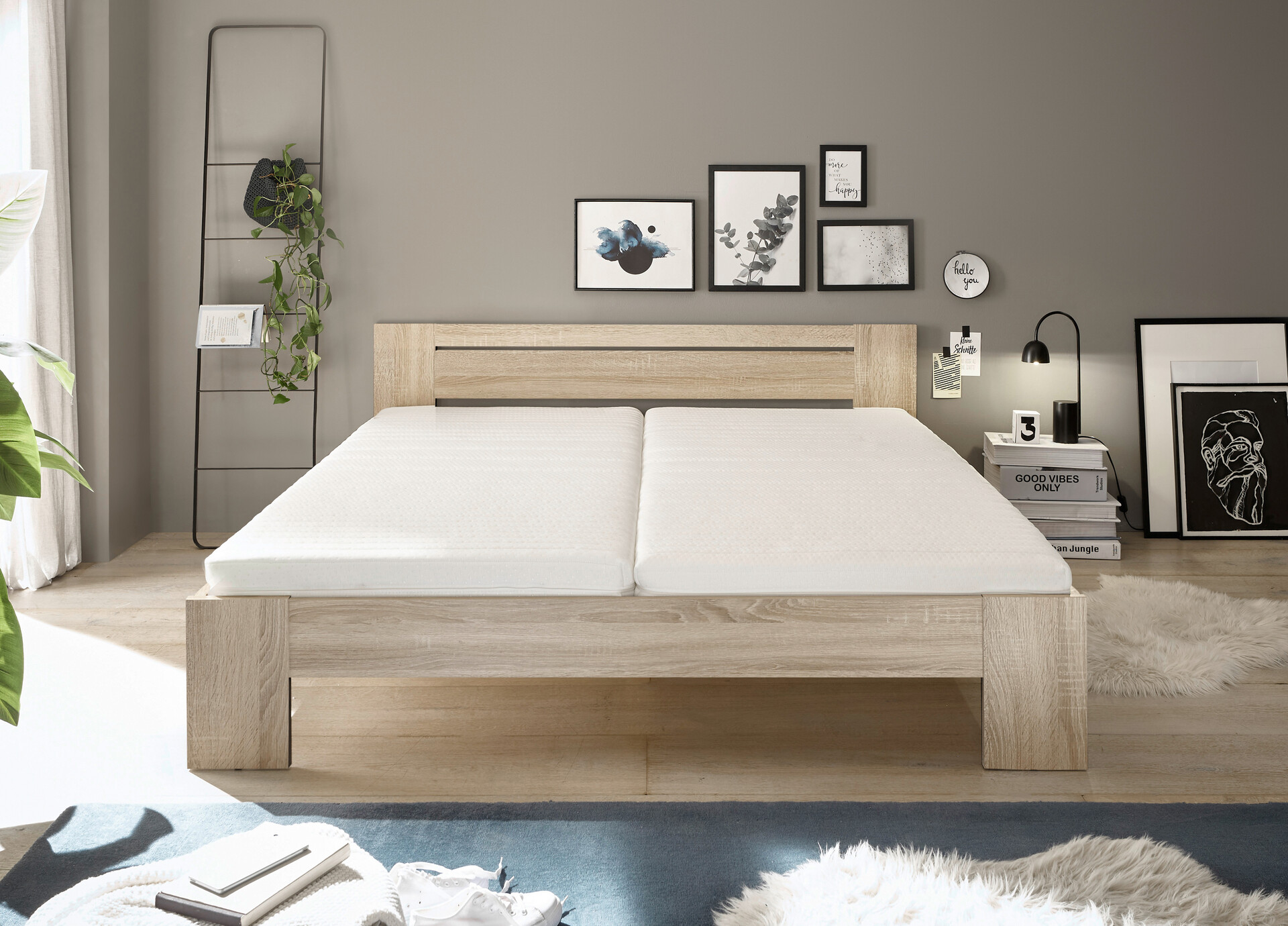 Futonbett Cannes Eiche Sonoma Nachbildung Liegefläche B/L: ca. 180x200 cm