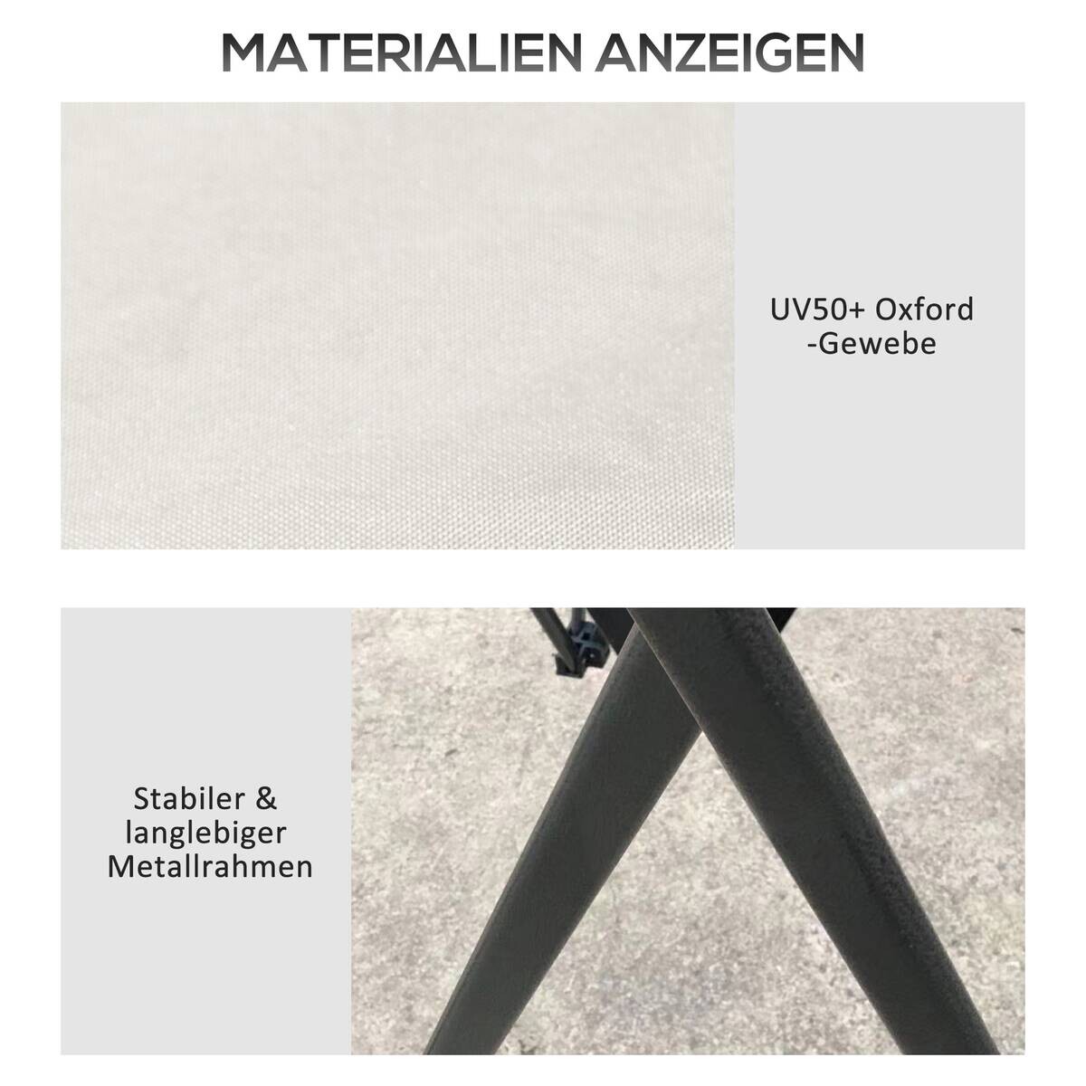 Outsunny Pavillon cremeweiß Polyester B/H/L: ca. 392x283x392 cm