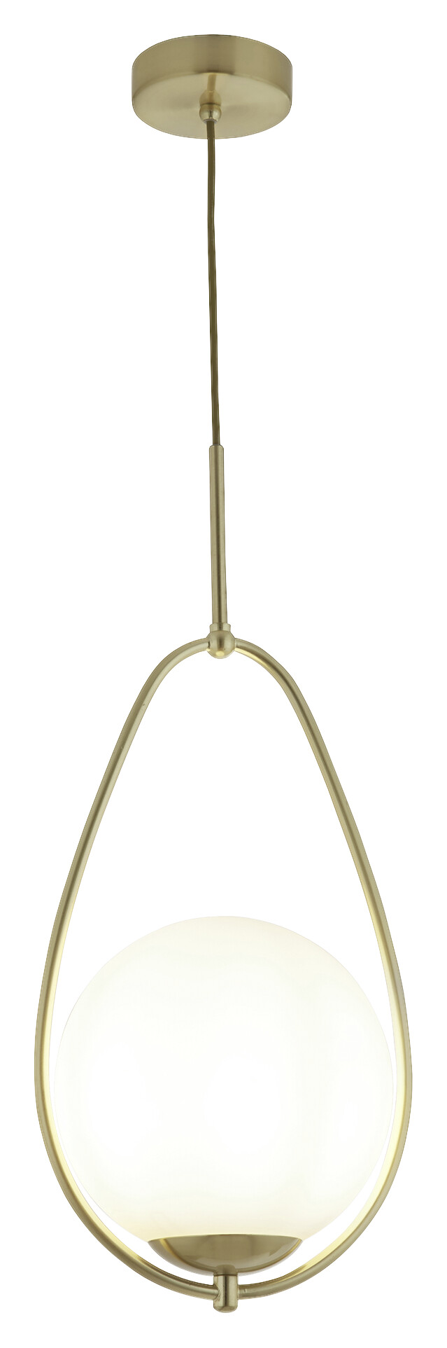 Searchlight Pendelleuchte Avalon gold Opal Stahl Glas B/H/D: ca. 23x150x23 cm E27 1 Brennstellen