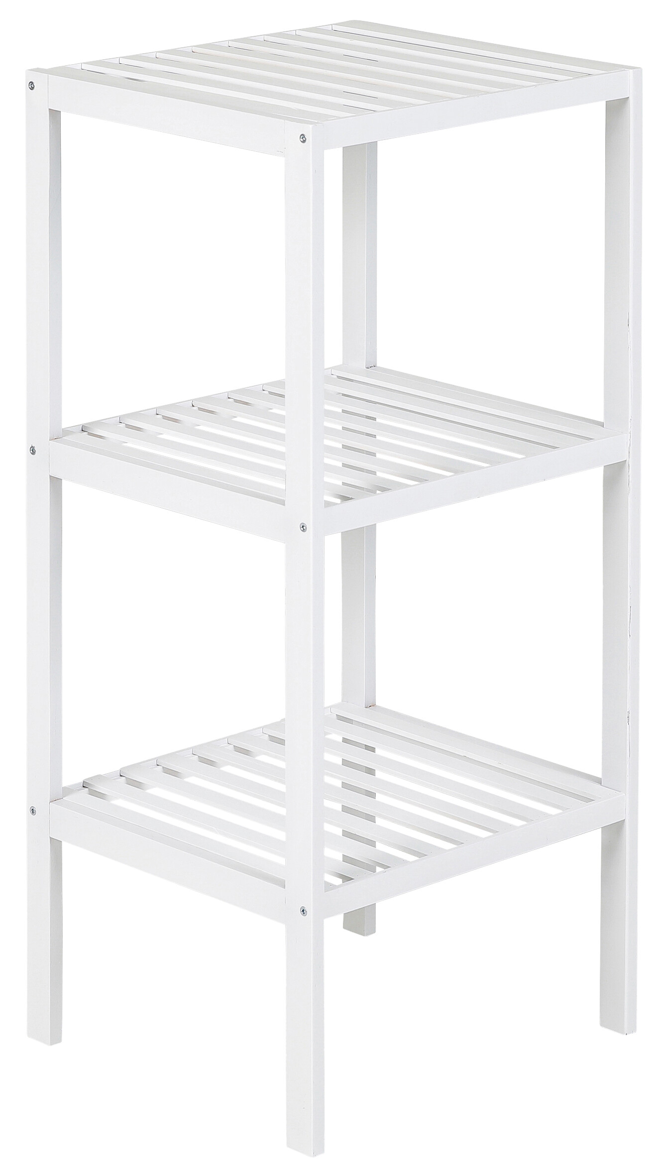 Bambusregal weiß Bambus B/H/T: ca. 36x79x36 cm