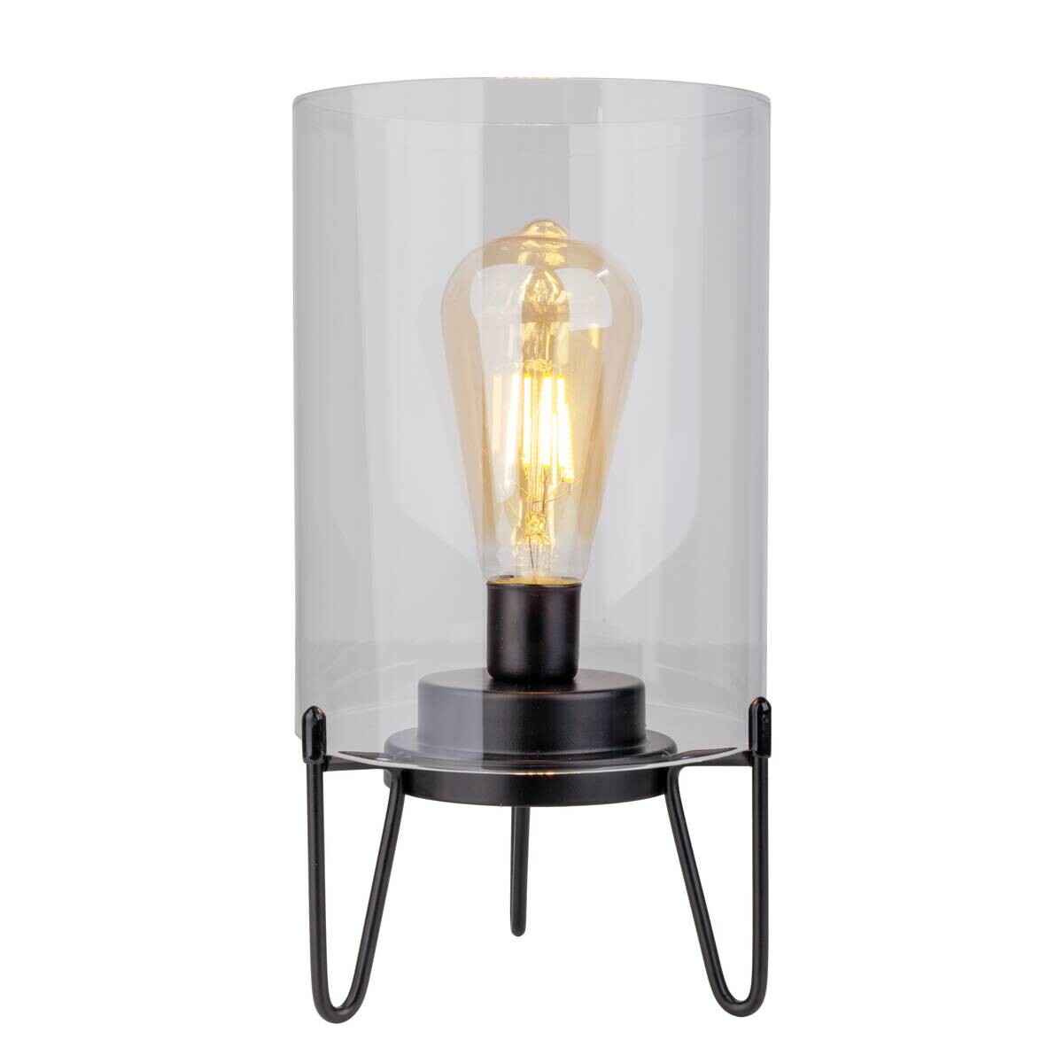 Näve Leuchten LED-Leuchten 5308422 schwarz Metall Glas B/H/T: ca. 15x28,5x15 cm 1 Brennstellen