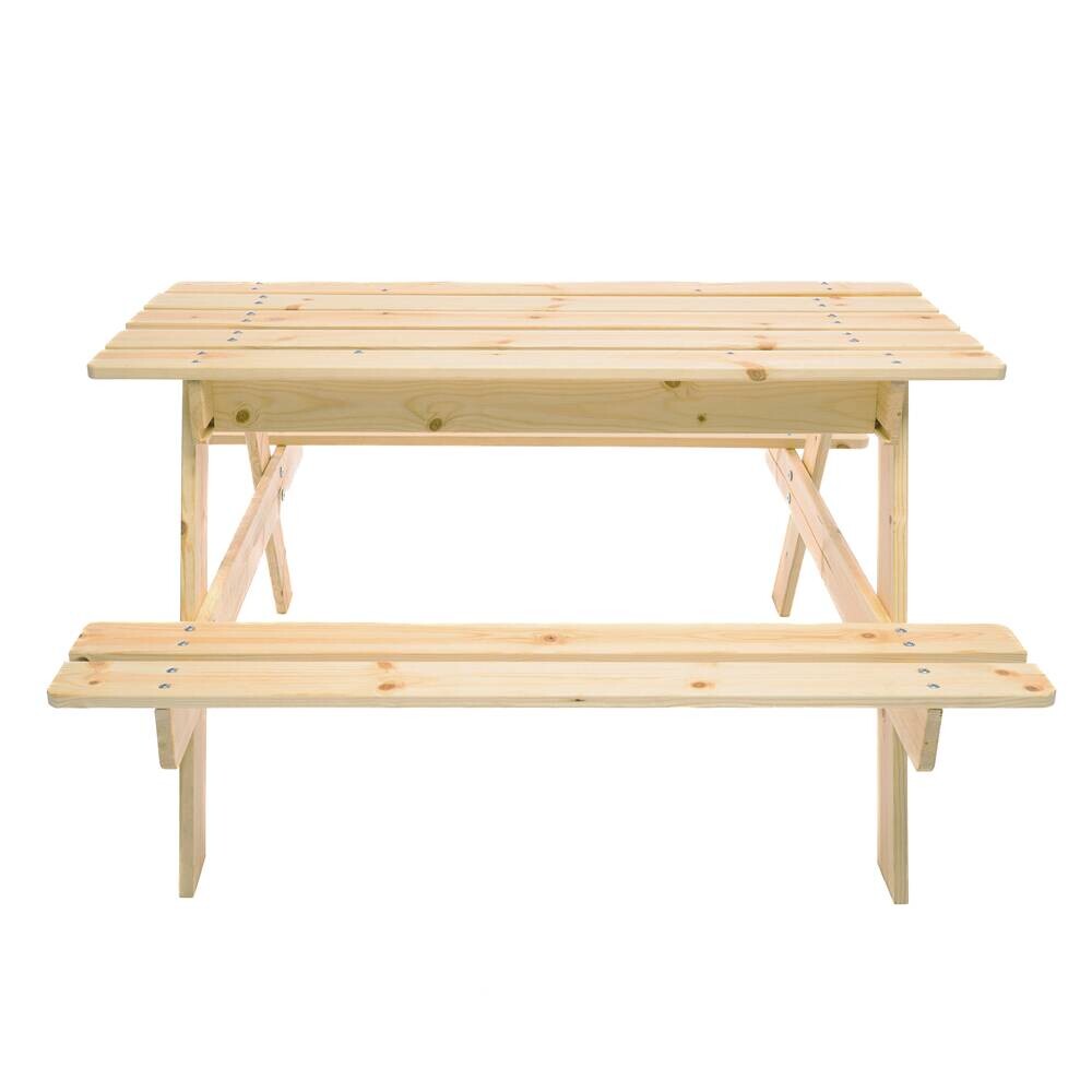 Timbela Kindersitzgarnitur M010 natur Holz B/H/L: ca. 90x50x90 cm