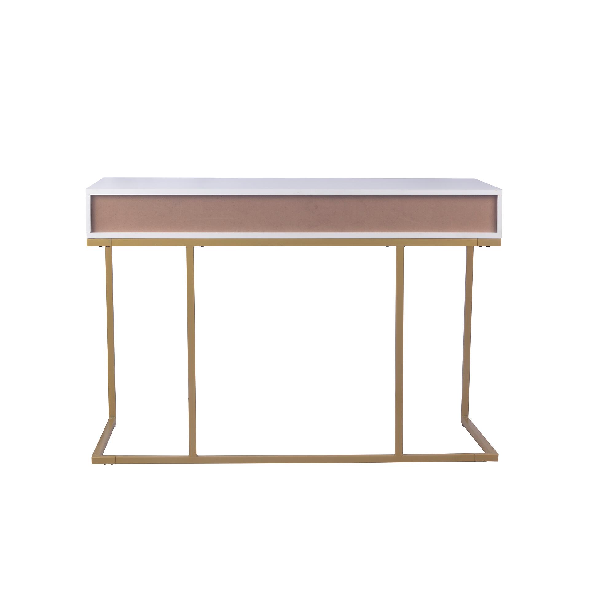 Schreibtisch Jana weiß gold Optik B/H/T: ca. 112x76x52 cm