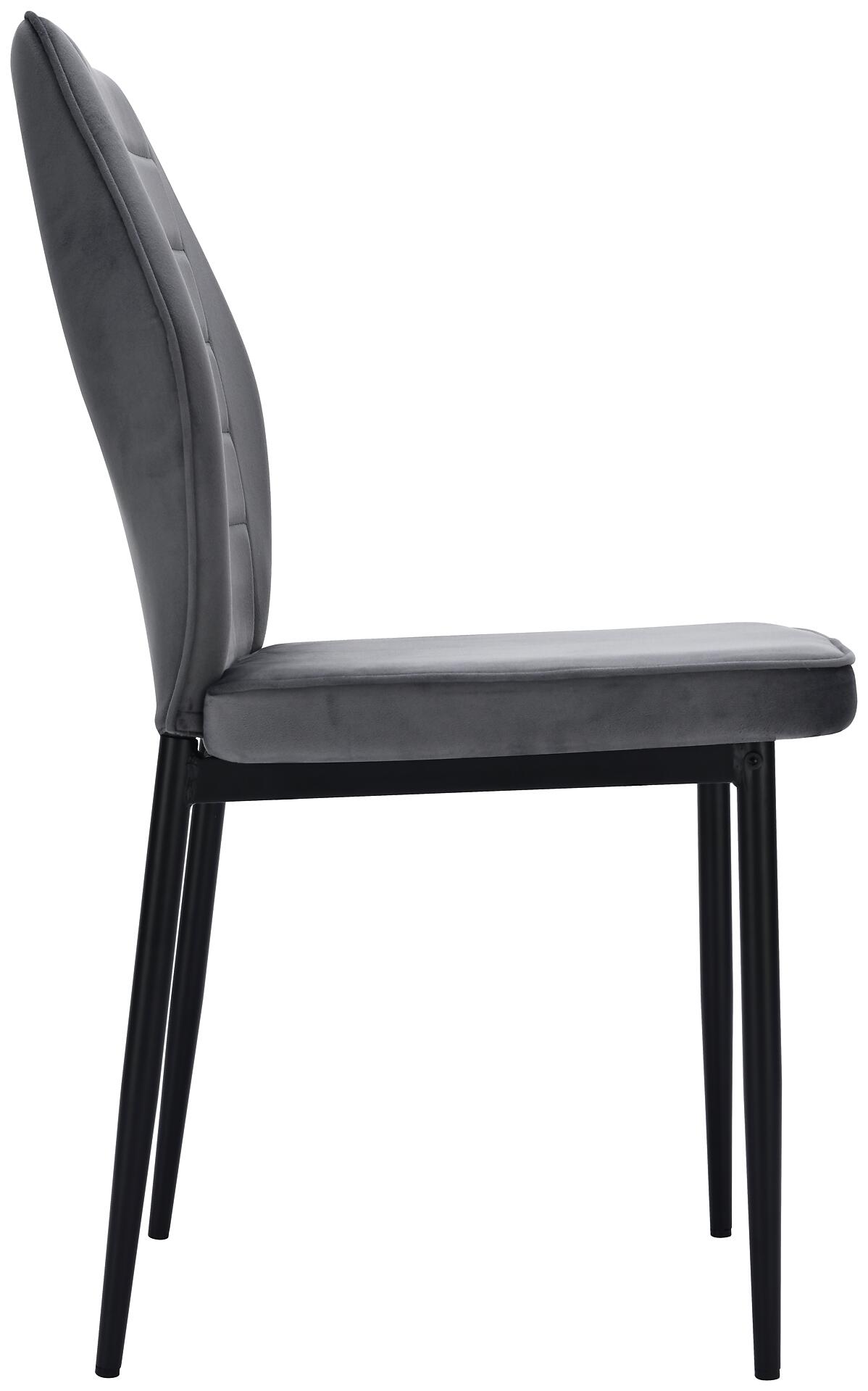 Stuhl Jimmy dunkelgrau Samtoptik B/H/T: ca. 42x87,5x57 cm