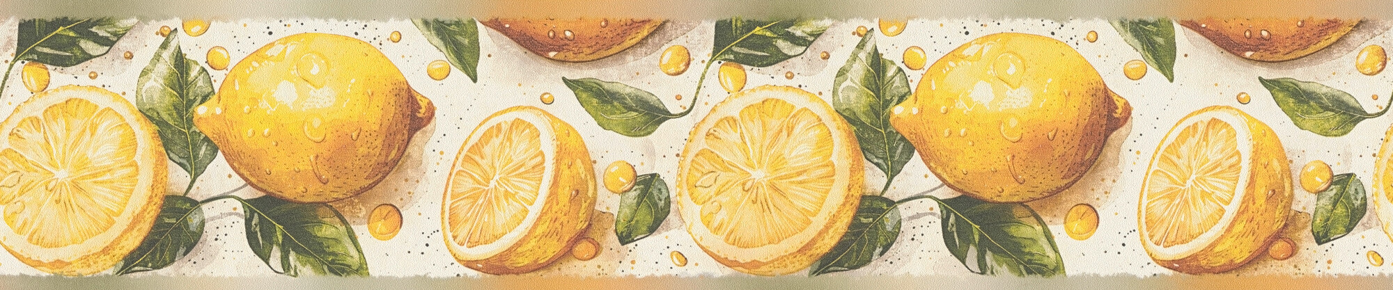 A.S.Creation Bordüre gelb grün B/H/D: ca. 13x500x6,8 cm