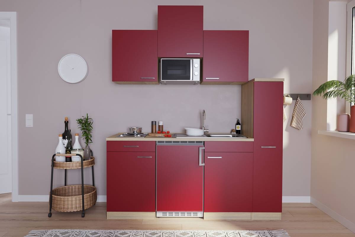 Respekta Küchenblock Economy rot B/H/T: ca. 180x200x60 cm