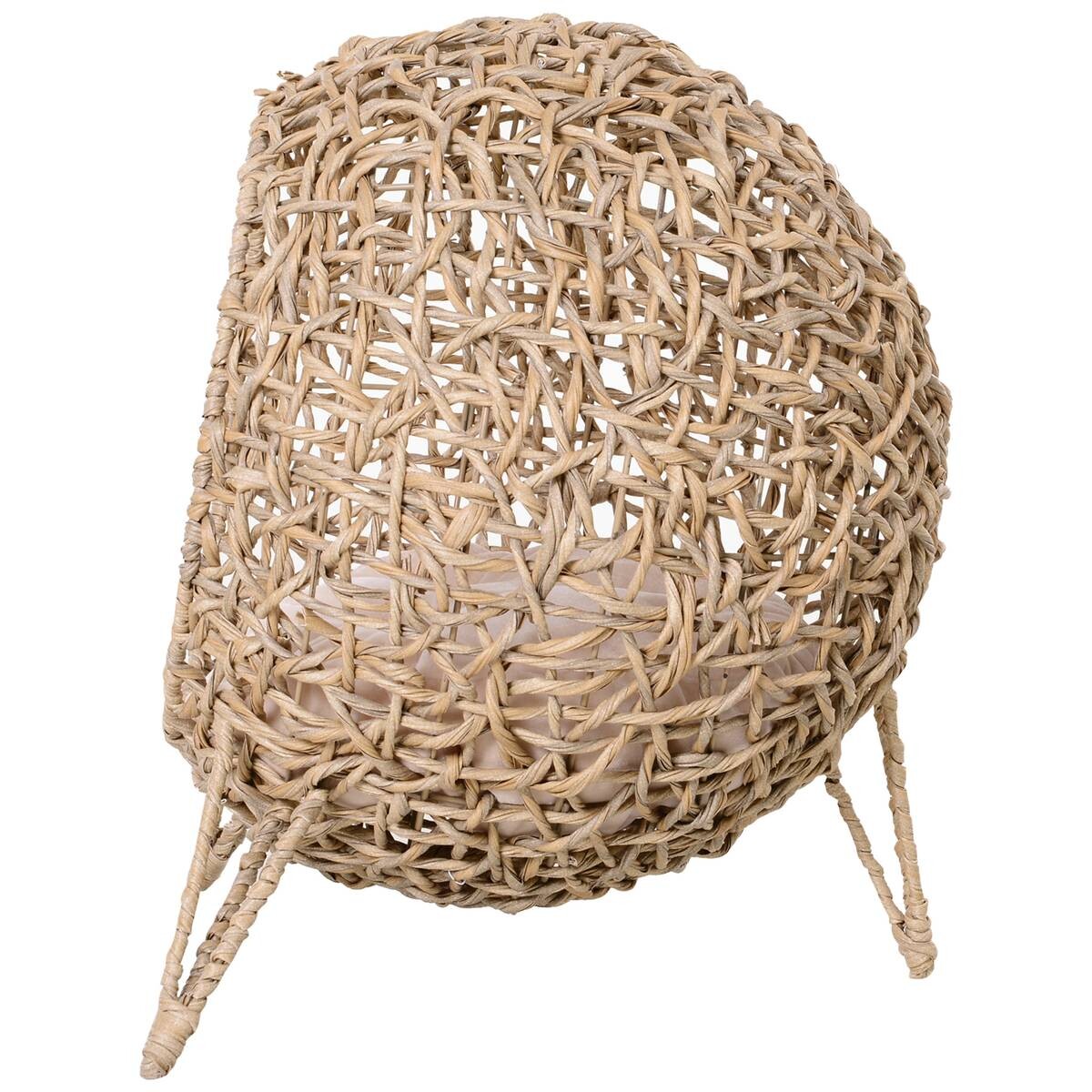 PawHut Katzenkorb natur Rattan B/H/L: ca. 52x58x52 cm