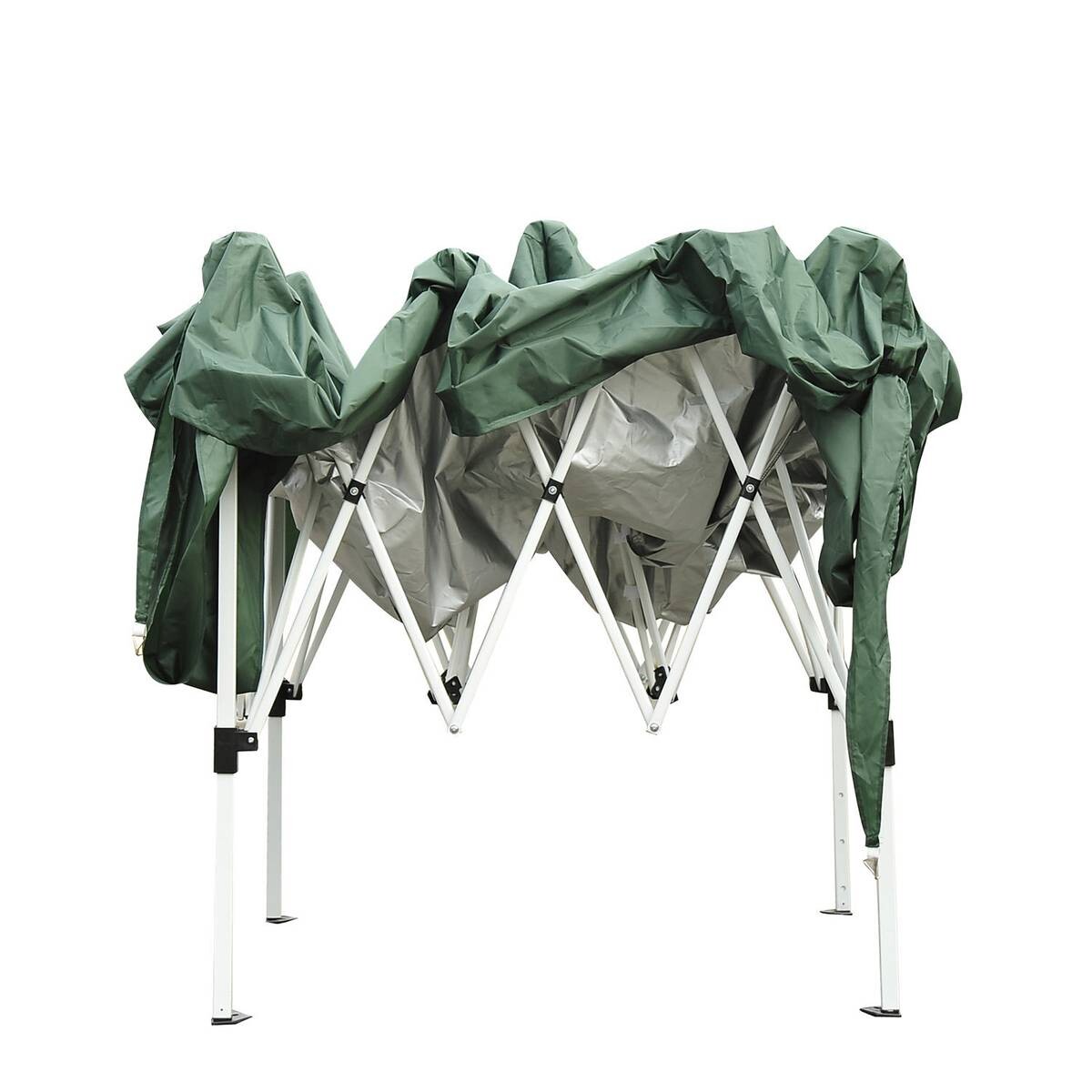 Outsunny Pavillon grün Stahl B/H/L: ca. 240x250x240 cm