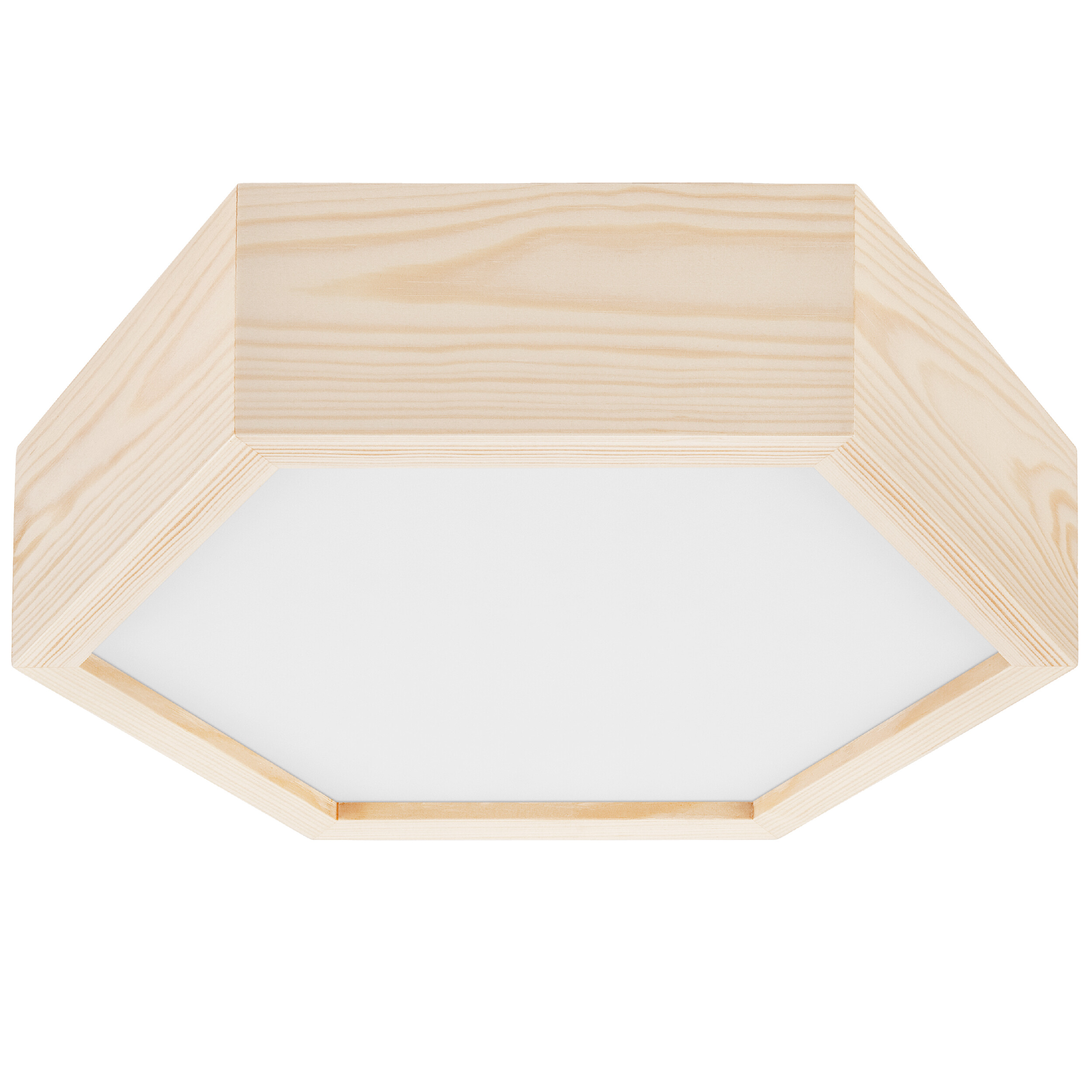 Lamkur Deckenleuchte kiefer Holz Glas B/H/L: ca. 33x12x33 cm 1 Brennstellen