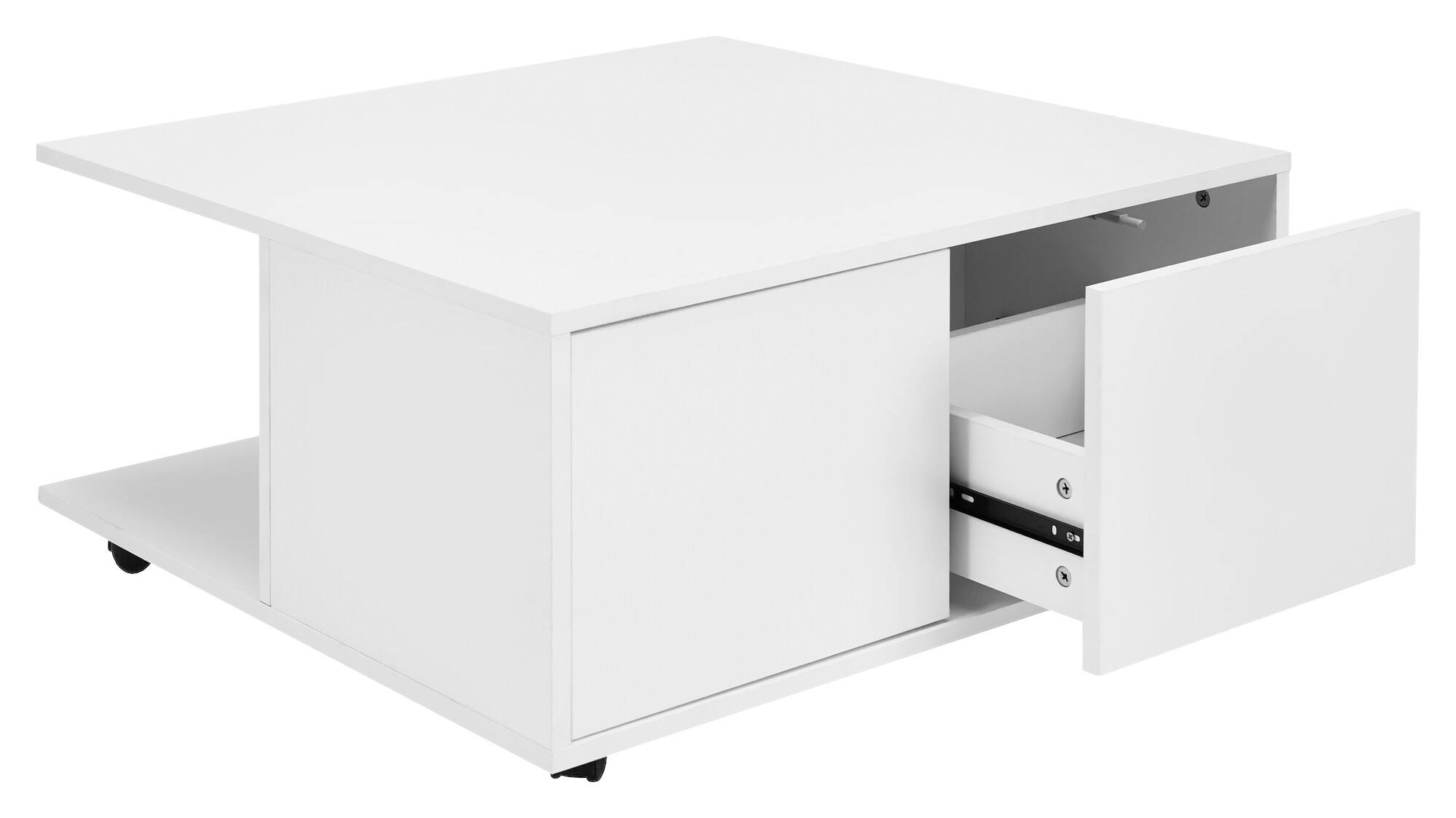 Wohnling Couchtisch weiß Holzwerkstoff B/H/T: ca. 70x36,5x70 cm