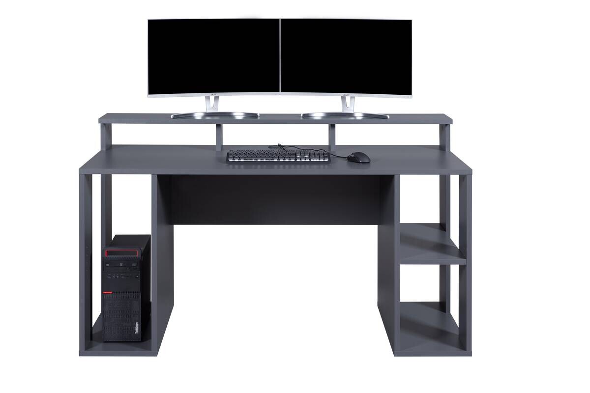 Schreibtisch Match Point anthrazit beschichtet Nachbildung B/H/L: ca. 91x76,5x160 cm