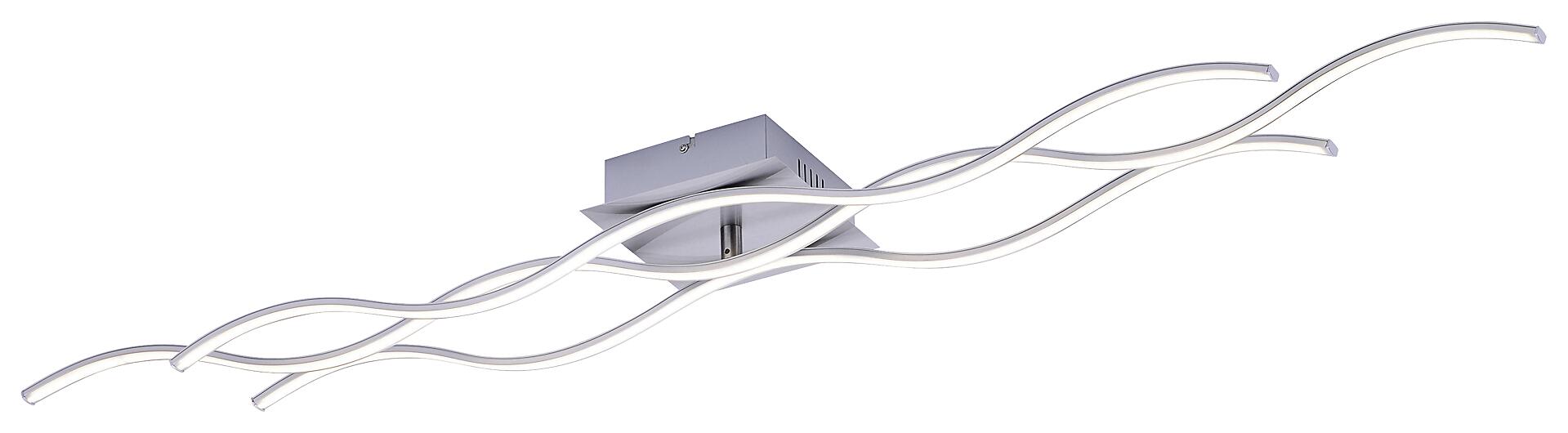 Just Light Deckenleuchte Wave Chrom Stahl Kunststoff B/L: ca. 16x140 cm