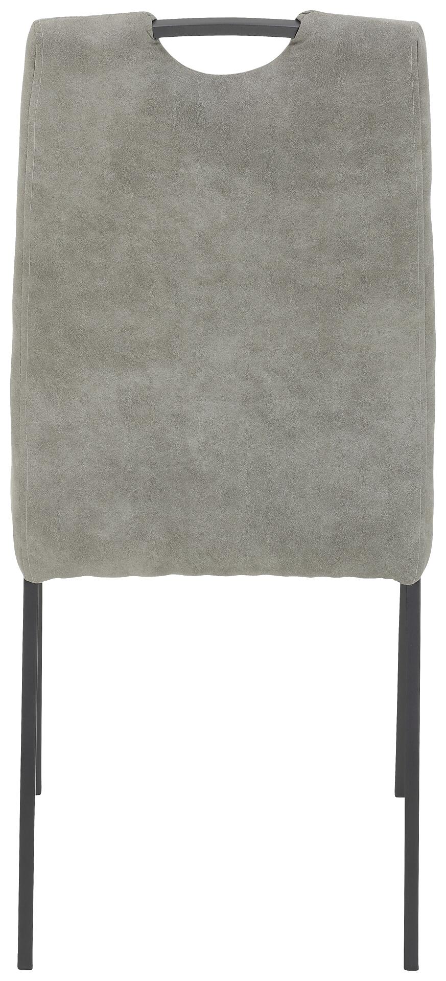 Stuhl 4er Set ELIF III grau Vintage grau Microfaser Metall B/H/T: ca. 44x96x64 cm