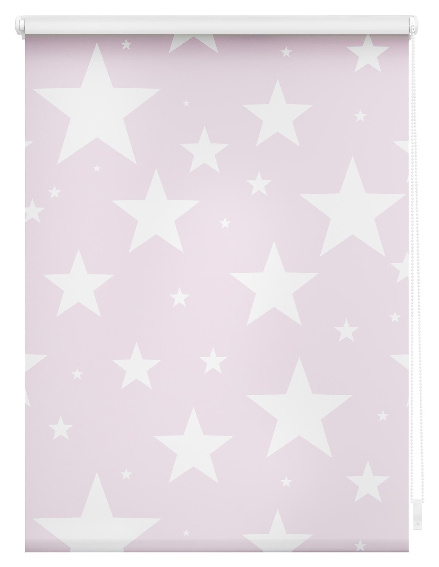 LICHTBLICK Verdunkelungsrollo Sterne rosa B/L: ca. 70x150 cm