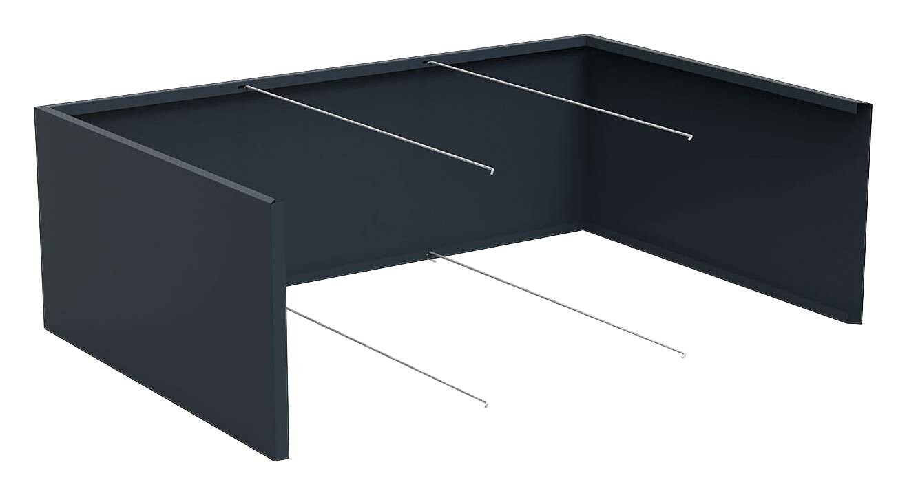 Herstera Garden Pflanzkasten grau Stahl B/H/L: ca. 100x50x150 cm