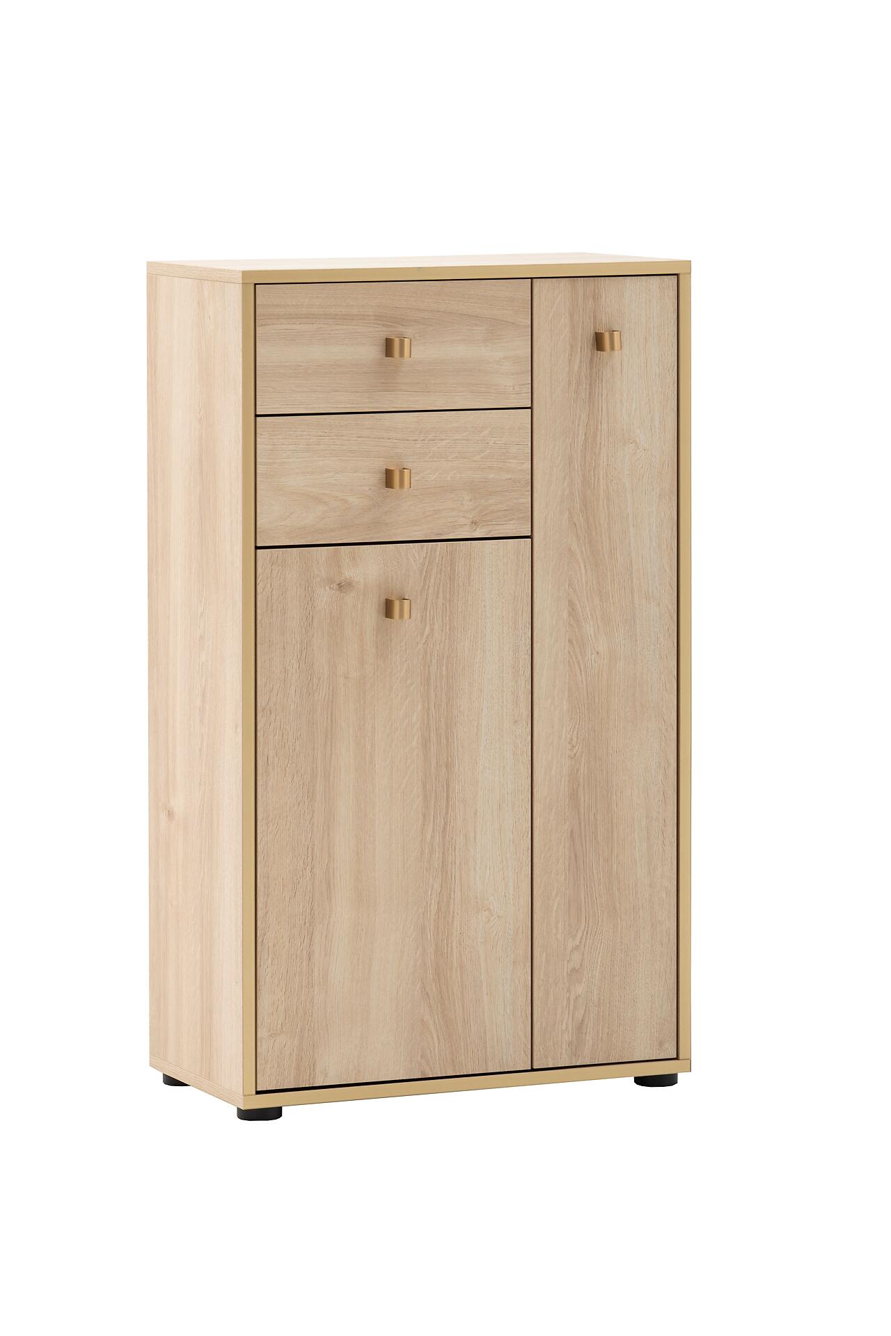 Highboard Flora Eiche B/H/T: ca. 60,2x104,4x33,05 cm